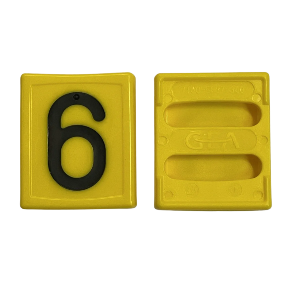 GEA marķēšanas numurs "6", "9"