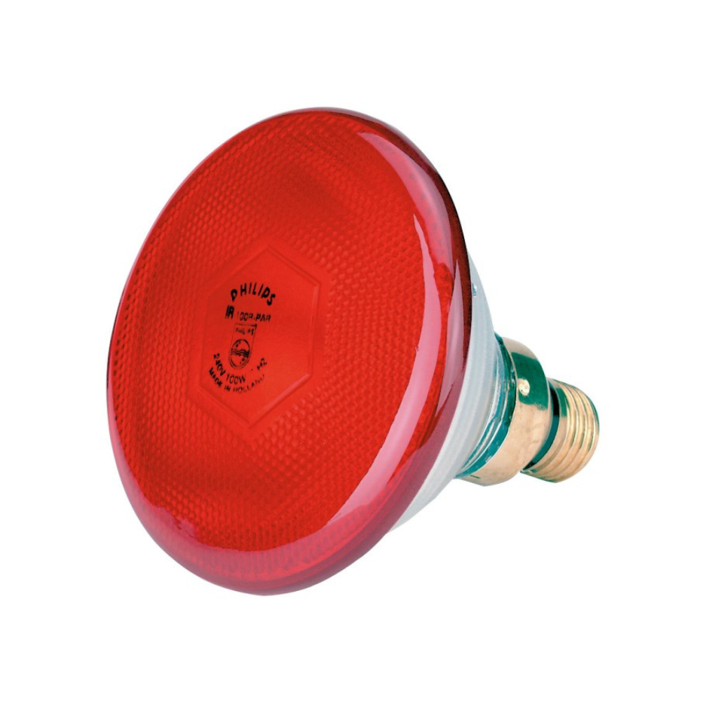 Philips infrasarkanā spuldze PAR38, sarkana