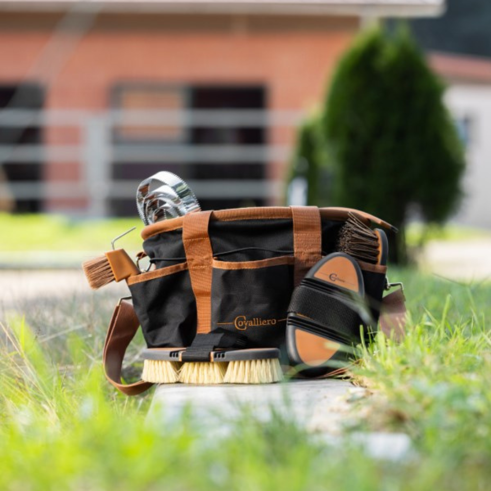 Zirgu kopšanas piederumu soma